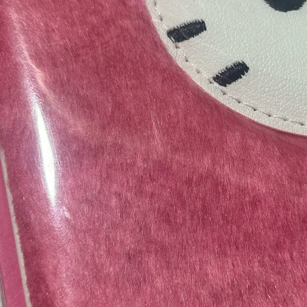 🍀 3 for $25 Hello Kitty Pink Fuzzy Papyrus Card Blank Inside All occasions